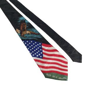 Steven Harris Eagle Flag Mens Necktie Tie Designer Political Accessory Office